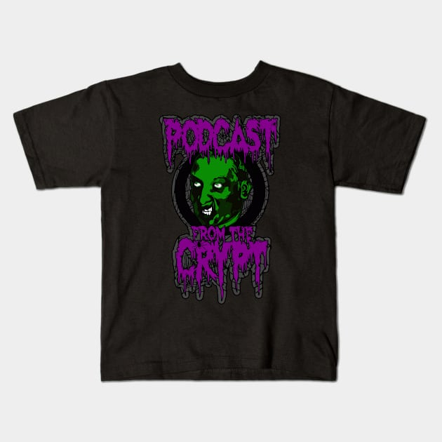 Podcast from the Crypt logo Kids T-Shirt by PodcastFromTheCrypt